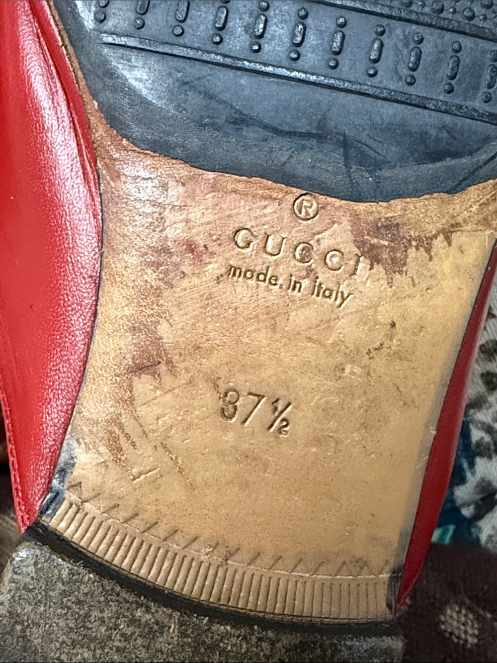 GUCCI WOMEN'S LOAFERS PRINCETOWN RED - Picture 6 of 12